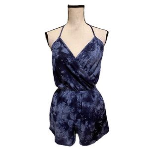 [Mimi Chica] Tie-Dye Halter Neck Romper